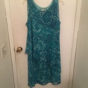 Vintage Blue Patterned Dress